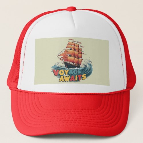 Voyage Awaits Adventure_Ready Trucker Hat