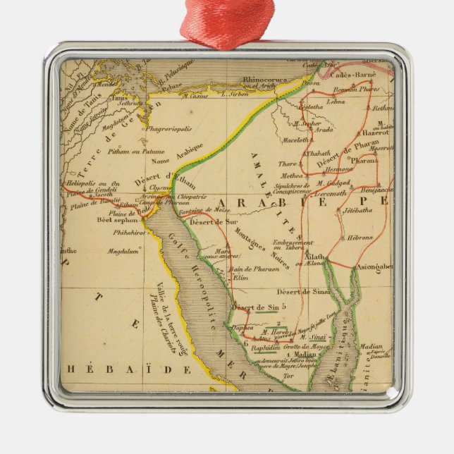 Voyage des Israelites depuis leur sortie d'Egypte Metal Ornament (Front)