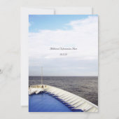 © Voyage of Love | Cruise Ship Yacht Wedding Invitation (Back)