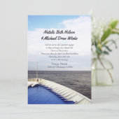 © Voyage of Love | Cruise Ship Yacht Wedding Invitation (Standing Front)