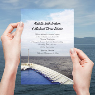 © Voyage of Love Cruise Ship Yacht Wedding Invitation