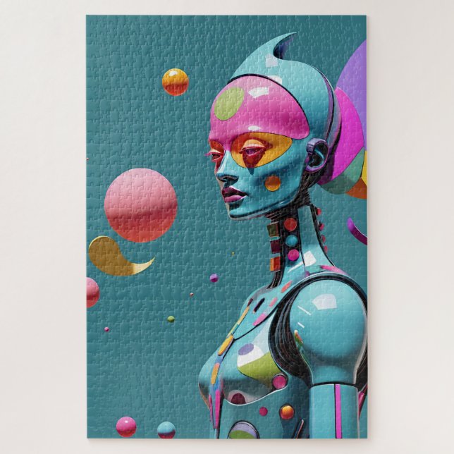 Voyage of the Mind in a Flicker of Fluorescent Jigsaw Puzzle (Vertical)