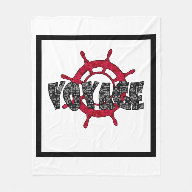 Voyage, sea fleece blanket (Front)