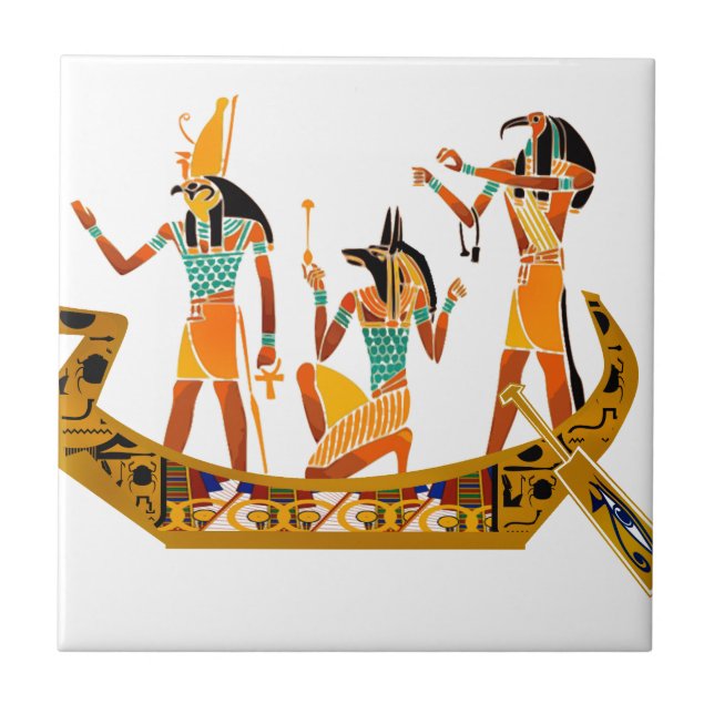 Voyage to unknown ceramic tile (Front)