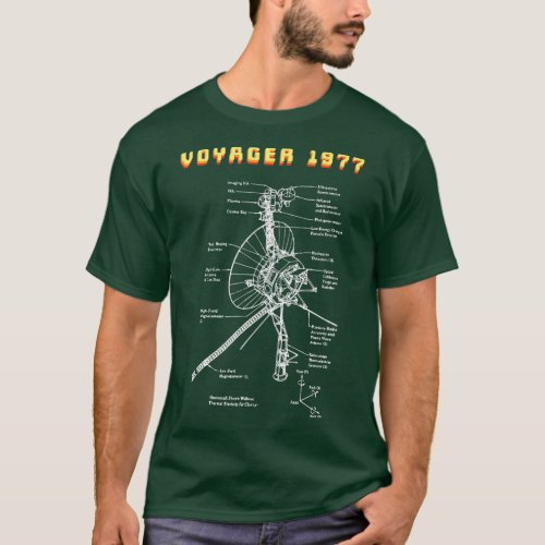 Voyager 1977  Space Probe Mission  T_Shirt
