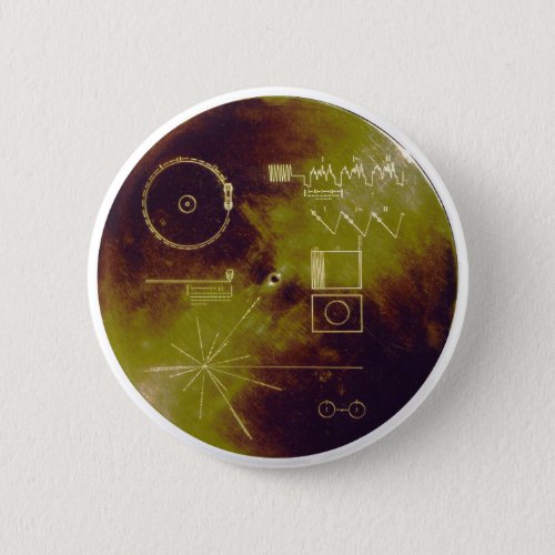 Voyager 1 and 2 Golden Record Sounds of Earth Pinback Button