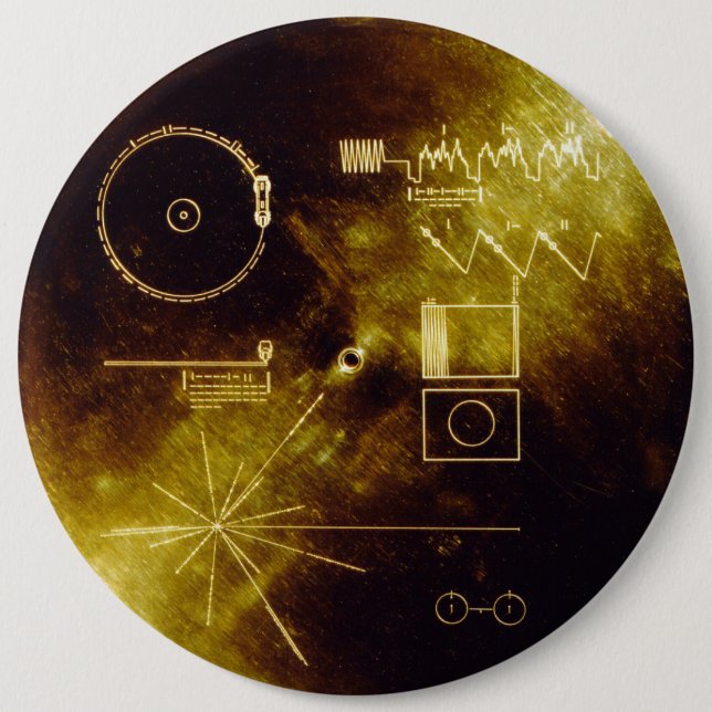 Voyager Golden Record Button (Front)