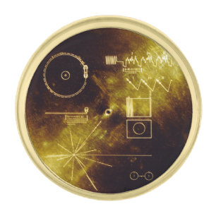 Voyager Golden Record Gold Finish Lapel Pin