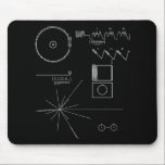 Voyager Message Mouse Pad<br><div class="desc">When Nasa sent Voyager 1 and Voyager 2 out into interstellar space, they sent along with it a golden record with multiple images and sounds of earth. This image is the printing on one side of the record that includes instructions on how to play the record as well as a...</div>