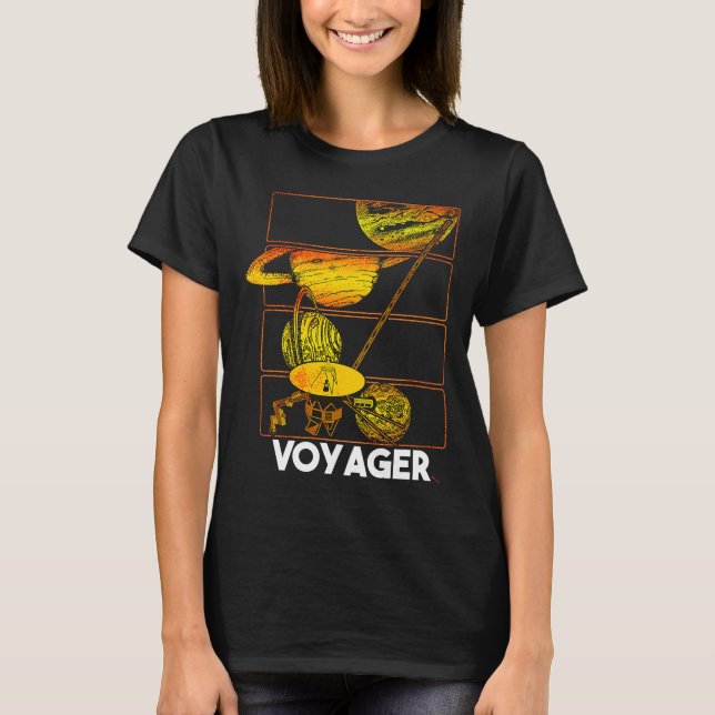 Voyager Space Probe Spacecraft Solar System Planet T-Shirt (Front)