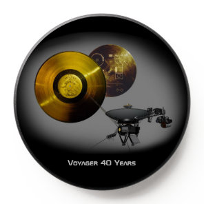 Voyager Spacecraft and Golden Record at 40 PopSocket