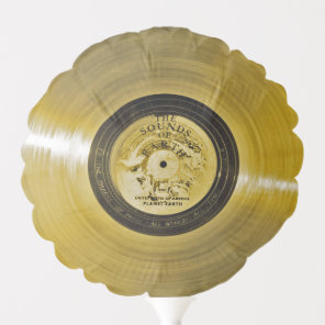 Voyager Spacecraft Golden Record and Cover Balloon