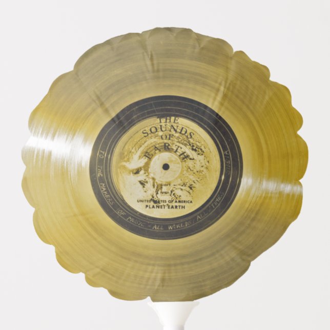 Voyager Spacecraft Golden Record and Cover Balloon (Front)