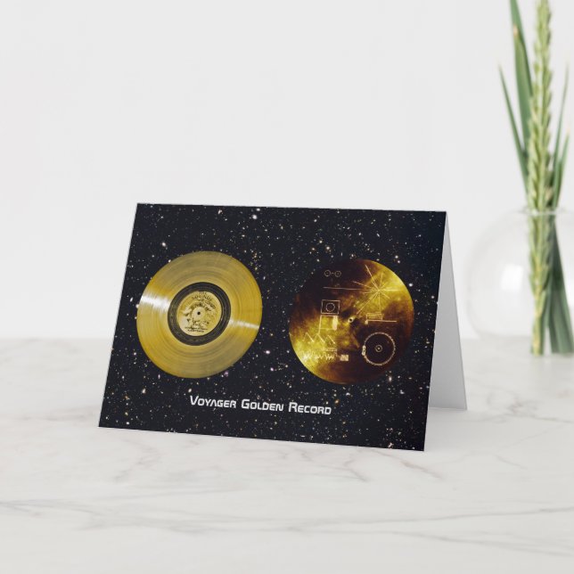 Voyager Spacecraft Golden Record and Cover Card (Front)