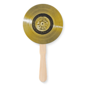 Voyager Spacecraft Golden Record and Cover Hand Fan