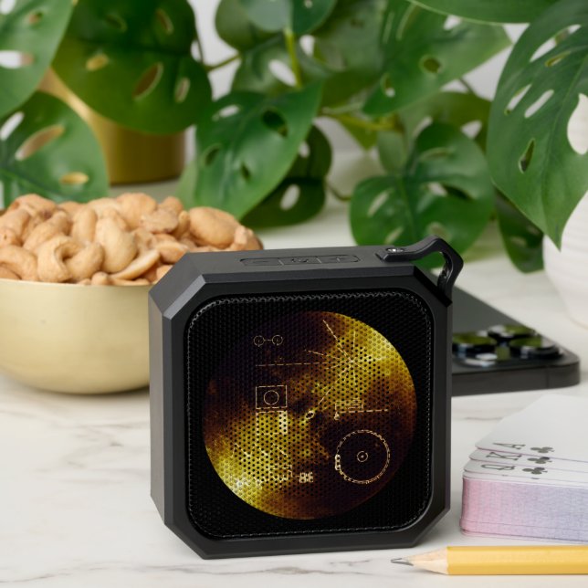 Voyager Spacecraft Golden Record Cover Bluetooth Speaker (Insitu(Table))