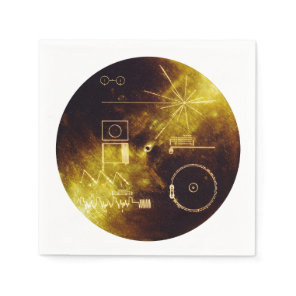 Voyager Spacecraft Golden Record Cover Paper Napkins