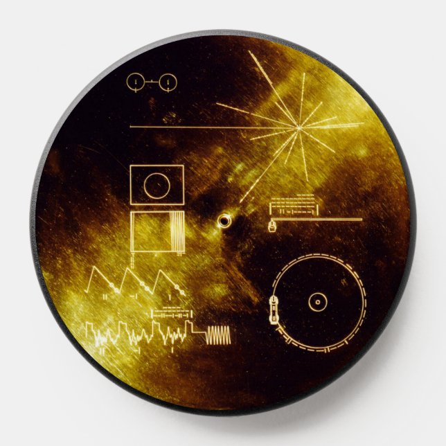 Voyager Spacecraft Golden Record Cover PopSocket (Popsocket)