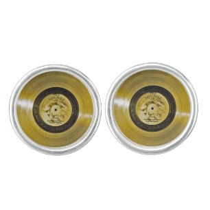 Voyager Spacecraft Golden Record Cufflinks