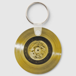 Voyager Spacecraft Golden Record Keychain