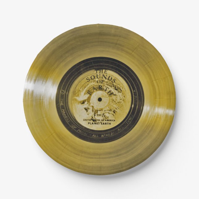 Voyager Spacecraft Golden Record Paper Plates (Front)