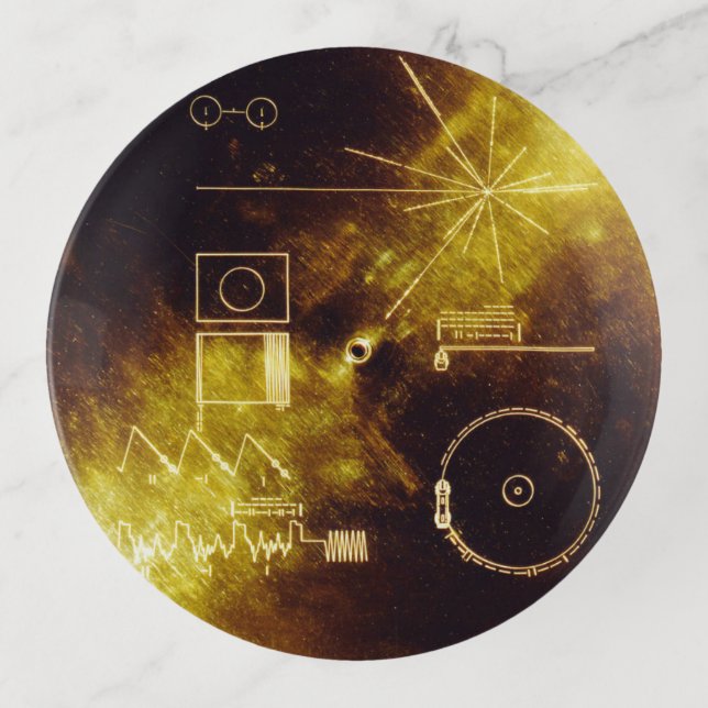 Voyager Spacecraft Golden Record Trinket Tray (Front)