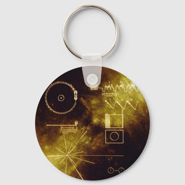 Voyager's Golden Record Keychain (Front)