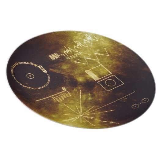 Voyager's Golden Record Melamine Plate (Right Side)