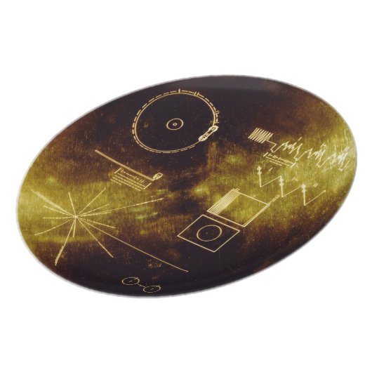 Voyager's Golden Record Melamine Plate (Left Side)