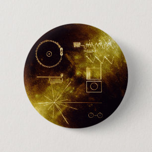 Voyager's Golden Record Pinback Button