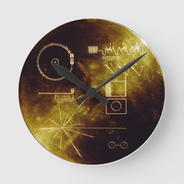 Voyager's Golden Record Round Clock (Front)