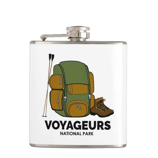 Voyageurs National Park Backpack Flask (Front)