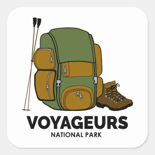 Voyageurs National Park Backpack Square Sticker