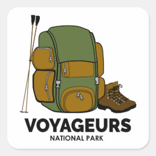 Voyageurs National Park Backpack Square Sticker