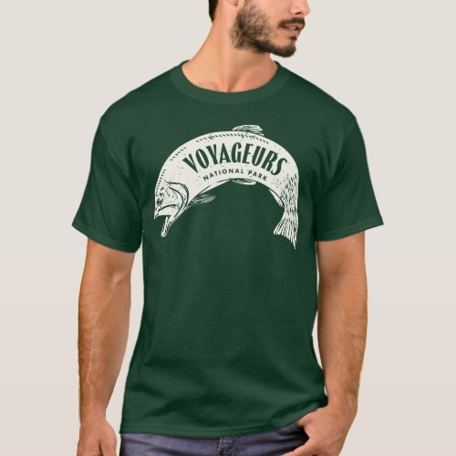 Voyageurs National Park Fish Tan T_Shirt