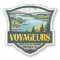Voyageurs National Park Illustration Retro Badge