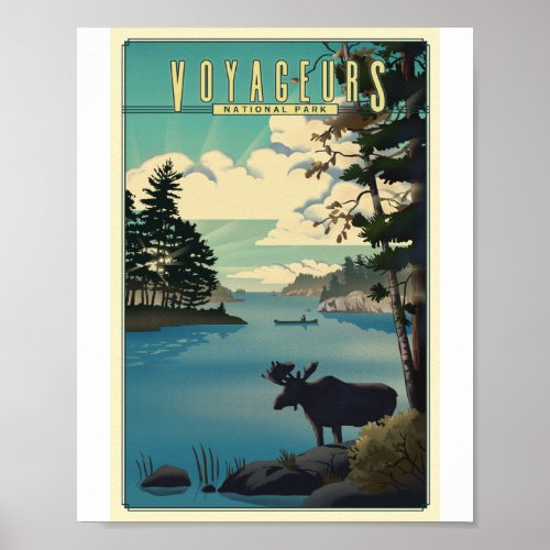 Voyageurs National Park Litho Artwork Poster