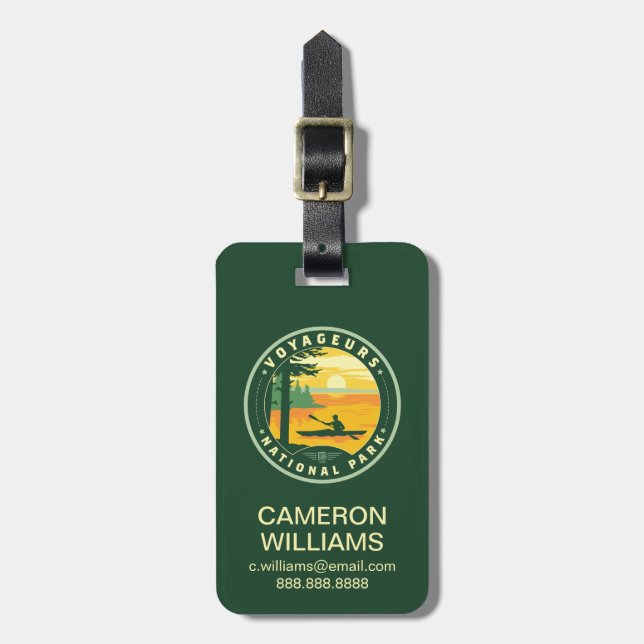 Voyageurs National Park Luggage Tag (Front Vertical)