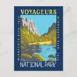 Voyageurs National Park Minnesota Retro Distressed Postcard