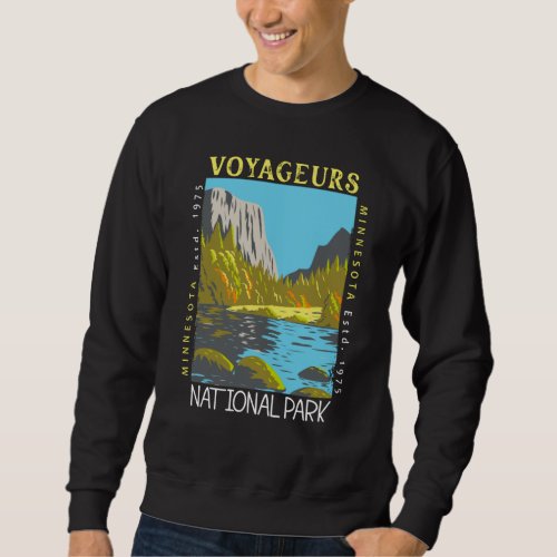 Voyageurs National Park Minnesota Retro Distressed Sweatshirt