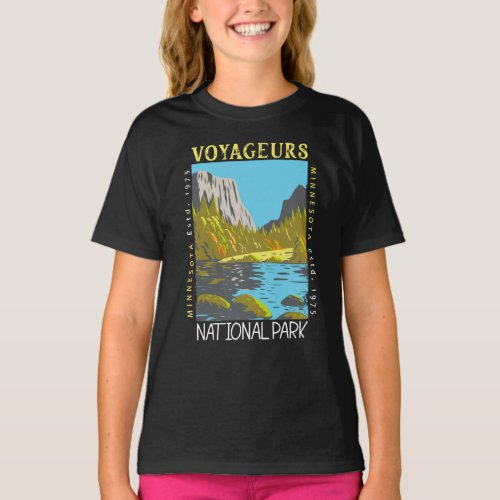 Voyageurs National Park Minnesota Retro Distressed T_Shirt