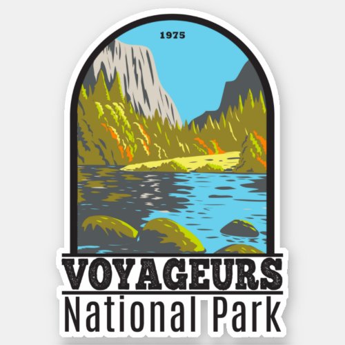 Voyageurs National Park Minnesota Retro Sticker