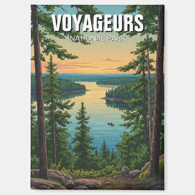 Voyageurs National Park Minnesota Sunset Magnet (Front)