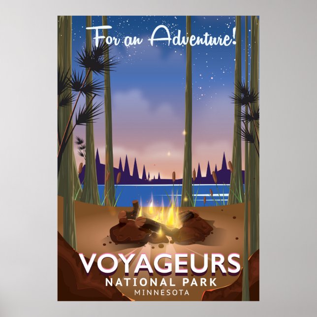 Voyageurs National Park Minnesota travel poster (Front)