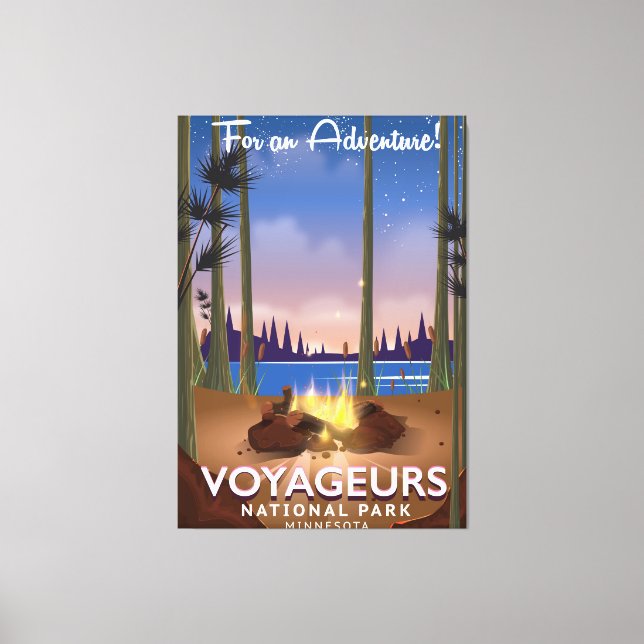 Voyageurs National Park Minnesota travel poster Canvas Print (Front)