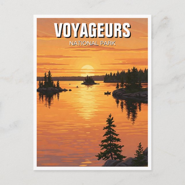 Voyageurs National Park Minnesota Travel Sunset Postcard (Front)