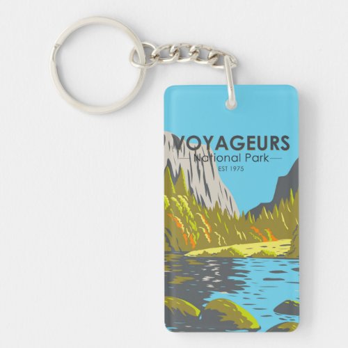 Voyageurs National Park Minnesota Vintage Keychain