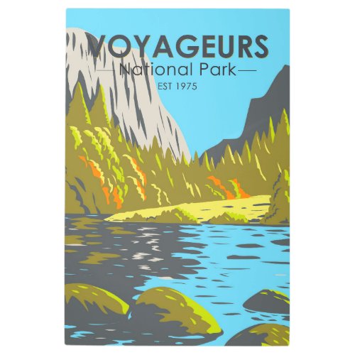 Voyageurs National Park Minnesota Vintage Metal Print