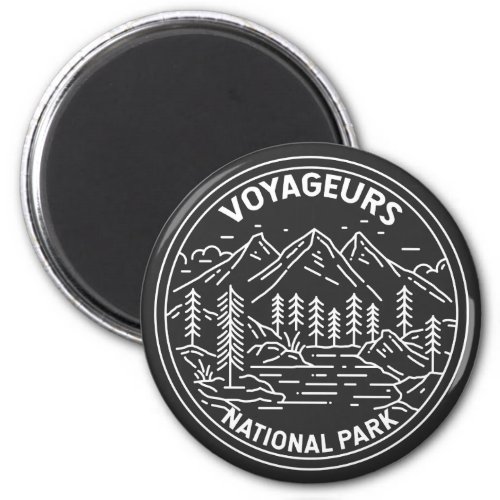 Voyageurs National Park Minnesota Vintage Monoline Magnet