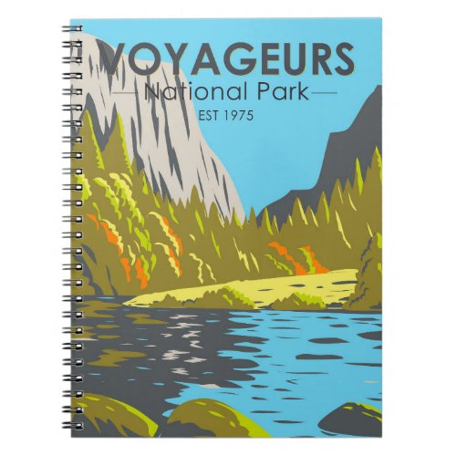 Voyageurs National Park Minnesota Vintage Notebook
